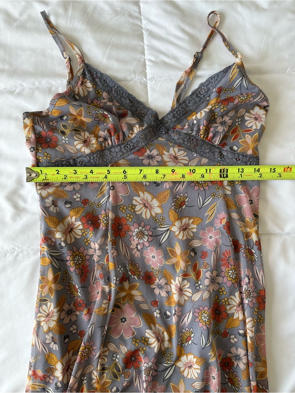 Wallflower Y2K Coquette Floral Lace Slip Midi Dress Size M - Picture 4 of 5